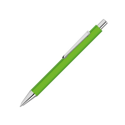 Купить Ручка шариковая металлическая Pyra soft-touch с зеркальной гравировкой, зеленое яблоко с нанесением
