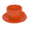 Купить Чайная пара Melissa керамическая, оранжевый с нанесением логотипа