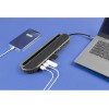 Купить Хаб USB Type-C 3.0 для ноутбуков Falcon, черный с нанесением логотипа
