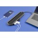 Купить Хаб USB Type-C 3.0 для ноутбуков Falcon, черный с нанесением логотипа