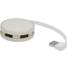 USB-концентратор Kenzu из пшеничной соломы, натуральный