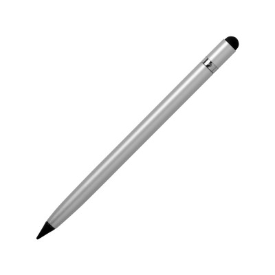 Купить Вечный карандаш Eternal со стилусом и ластиком, серебристый с нанесением логотипа