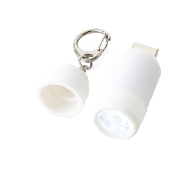 Купить Мини-фонарь Avior с зарядкой от USB, белый с нанесением