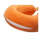 Купить Подушка Basic из микрофибры с эффектом памяти U-shape, оранжевый NEW с нанесением логотипа