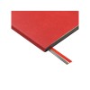 Купить Блокнот А5 Boston, красный с серым срезом с нанесением логотипа