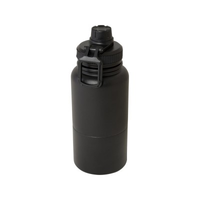 Купить Dupeca бутылка-термос для воды из нержавеющей стали, сертифицированной по стандарту RCS, объемом 840 мл - Черный с нанесением логотипа