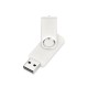 Купить Флеш-карта USB 2.0 2 Gb Квебек, белый с нанесением логотипа