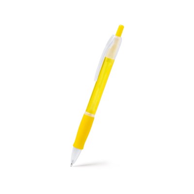 Купить Ручка пластиковая шариковая ONTARIO, желтый с нанесением логотипа