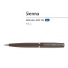 Купить Ручка Sienna шариковая  автоматическая, коричневый металлический корпус, 1.0 мм, синяя с нанесением логотипа