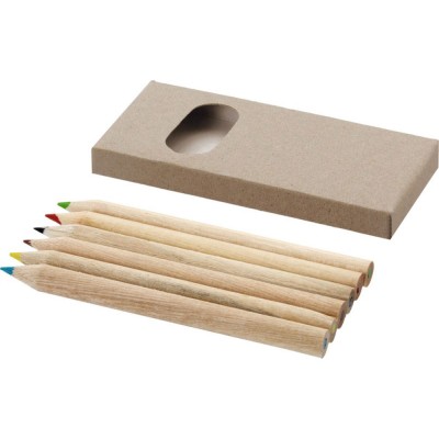 Купить Набор карандашей для раскрашивания Artemaa с 6 предметами, натуральный с нанесением логотипа