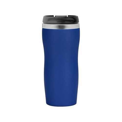 Купить Термокружка Double wall mug C1, soft touch, 350 мл, синий (Р) с нанесением логотипа