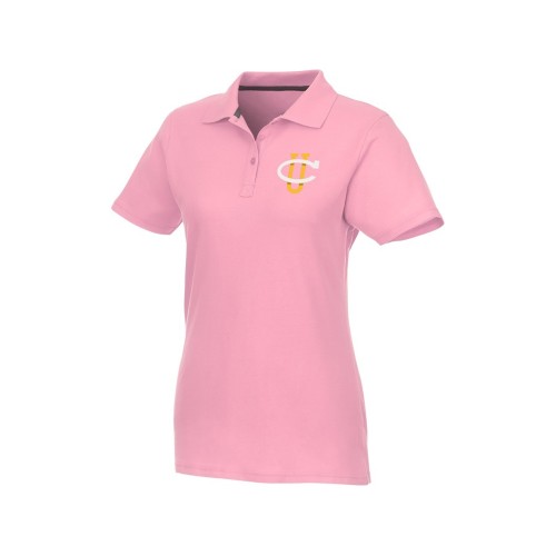 Купить Женское поло Helios с коротким рукавом, light pink с нанесением логотипа