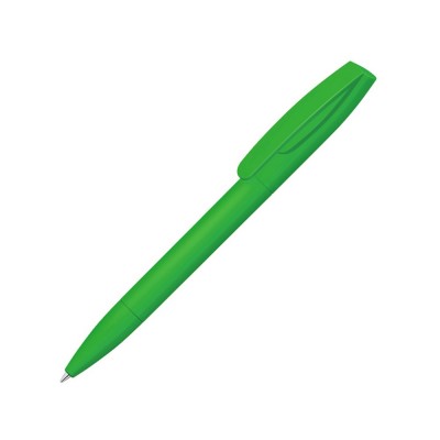 Купить Шариковая ручка Coral Gum с прорезиненным soft-touch корпусом и клипом., светло-зеленый с нанесением