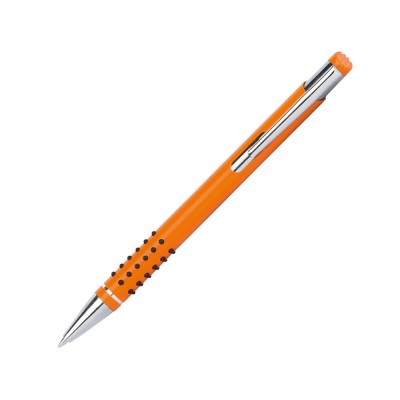 Купить Ручка шариковая Онтарио, оранжевый/серебристый с нанесением логотипа