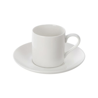 Купить Кофейная пара прямой формы Espresso, 100мл, белый с нанесением логотипа