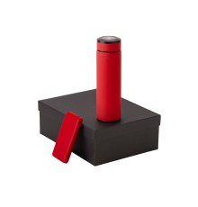 Подарочный набор с термосом и повербанком С2, красный