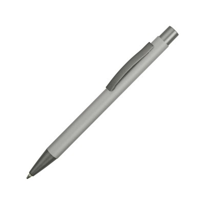 Купить Ручка металлическая soft touch шариковая Tender, серебристый/серый с нанесением