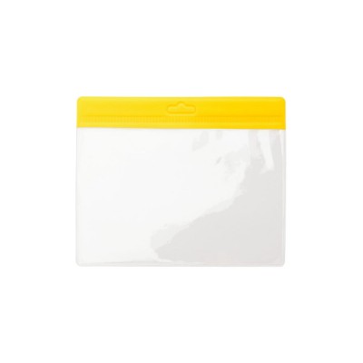 Купить Бейдж BASH из ПВХ, желтый с нанесением логотипа
