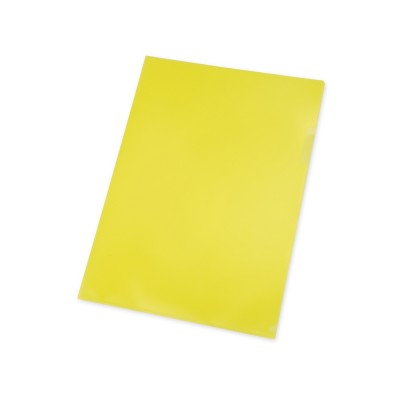 Купить Папка- уголок, для формата А4, плотность 180 мкм, желтый матовый с нанесением