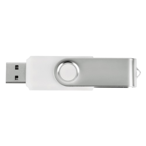 Купить Флеш-карта USB 2.0 8 Gb Квебек, белый с нанесением логотипа