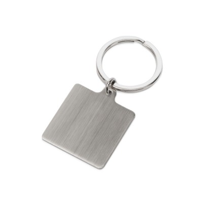 Купить Брелок Steel SQR квадратный, серебристый (P) с нанесением логотипа