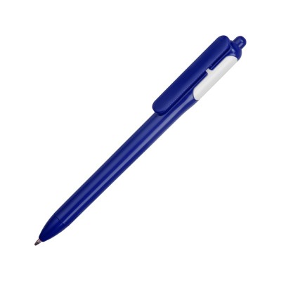 Купить Ручка шариковая цветная, синий/белый с нанесением