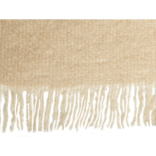 Купить Плед акриловый Mohair, бежевый с нанесением логотипа