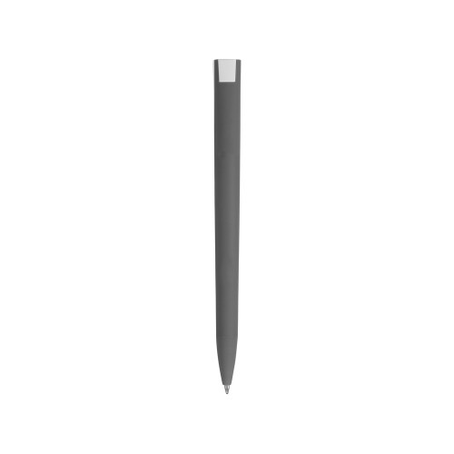 Купить Ручка пластиковая soft-touch шариковая Zorro, серый/белый с нанесением логотипа