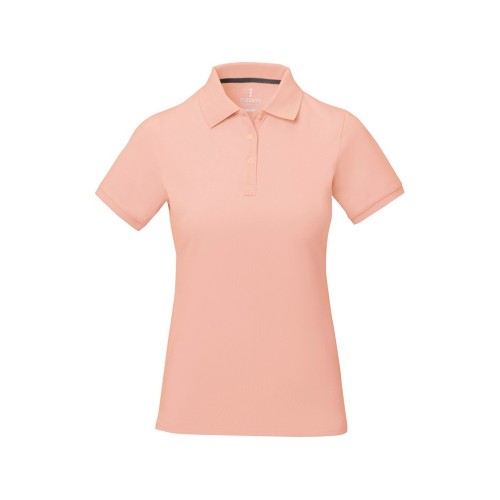 Купить Calgary женская футболка-поло с коротким рукавом, pale blush pink с нанесением логотипа