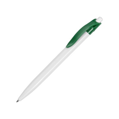 Купить Ручка шариковая Какаду, белый/зеленый с нанесением логотипа