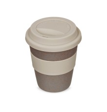 Стакан с силиконовой крышкой Cafe, beige