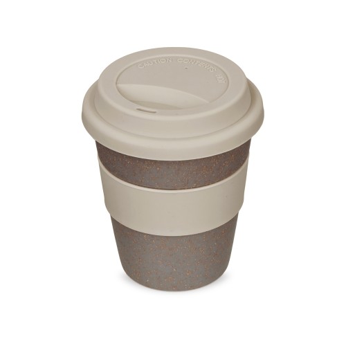 Купить Стакан с силиконовой крышкой Cafe, beige с нанесением логотипа