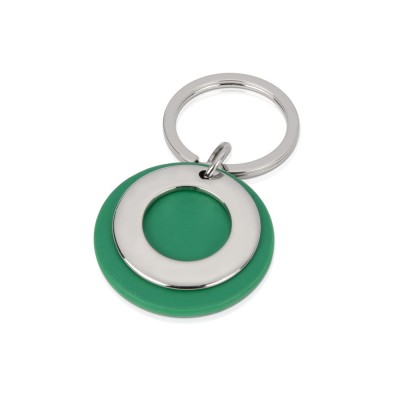 Купить Брелок Корал-Спрингс, зеленый/серебристый с нанесением логотипа