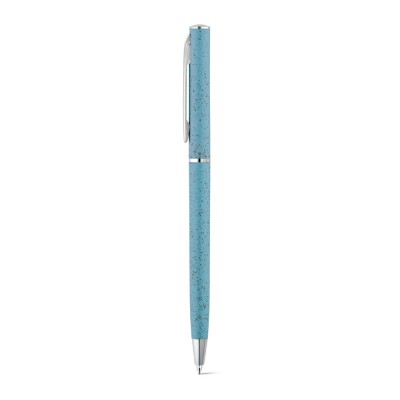 Купить DEVIN. Шариковая ручка из волокон пшеничной соломы и ABS, Голубой с нанесением
