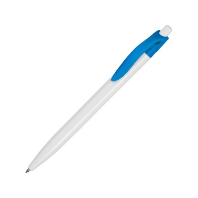 Купить Ручка шариковая Какаду, белый/голубой с нанесением логотипа