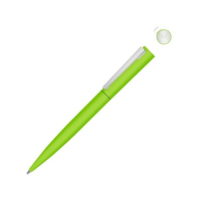 Купить Металлическая шариковая ручка soft touch Brush gum, светло-зеленый с нанесением