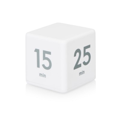 Таймер для тайм-менеджмента Time Capsule на 5-15-25-45 минут, софт-тач, белый