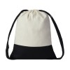 Купить Рюкзак-мешок Cotton из хлопка 170 г, натуральный/черный с нанесением логотипа