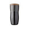 Купить Двустенная керамическая термокружка Reno объемом 370 мл, черный с нанесением логотипа