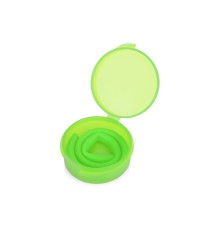 Силиконовая трубочка Fresh в пластиковом кейсе, зеленое яблоко