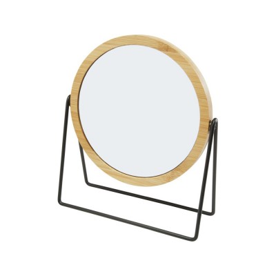Купить Настольное зеркало в бамбуковой раме Hyrra, natural с нанесением логотипа