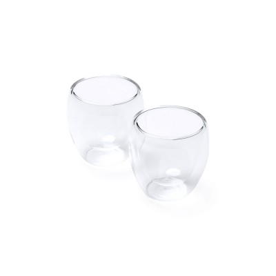 Купить Набор CAPSUL из 2 стаканов с двойными стенками, прозрачный с нанесением логотипа