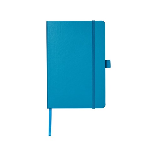 Купить Записная книжка Nova формата A5 с переплетом, аква с нанесением логотипа