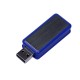 Купить USB-флешка промо на 8 Гб прямоугольной формы, выдвижной механизм, синий с нанесением логотипа