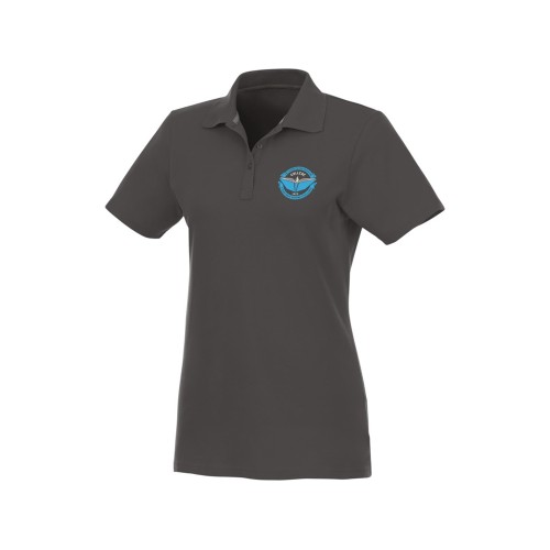 Купить Женское поло Helios с коротким рукавом, storm grey с нанесением логотипа