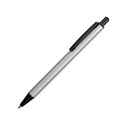 Купить Ручка металлическая шариковая Iron, серебристый/черный с нанесением логотипа