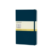 Записная книжка Moleskine Classic (в клетку) в твердой обложке, Large (13х21см), голубой сапфир