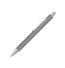 Ручка шариковая металлическая Pyra soft-touch с зеркальной гравировкой, серый