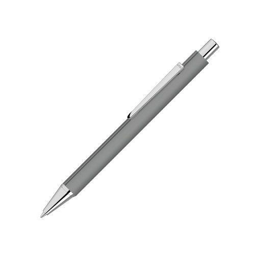 Купить Ручка шариковая металлическая Pyra soft-touch с зеркальной гравировкой, серый с нанесением логотипа