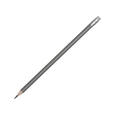 Купить Трехгранный карандаш Графит 3D, серебряный с нанесением логотипа